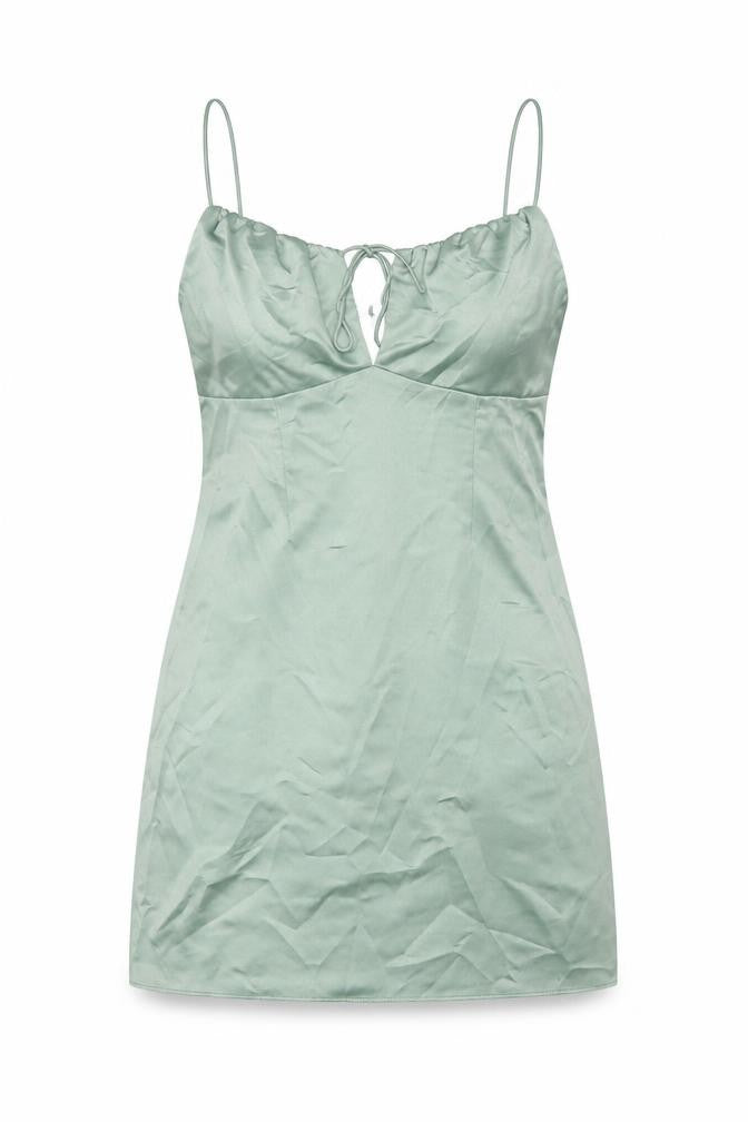 Topshop Womens Green Polyester A-Line Size 12 Scoop Neck Zip