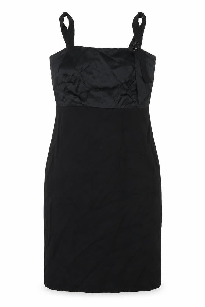 Fenn Wright Manson Womens Black Viscose A-Line Size 12 Square Neck Zip