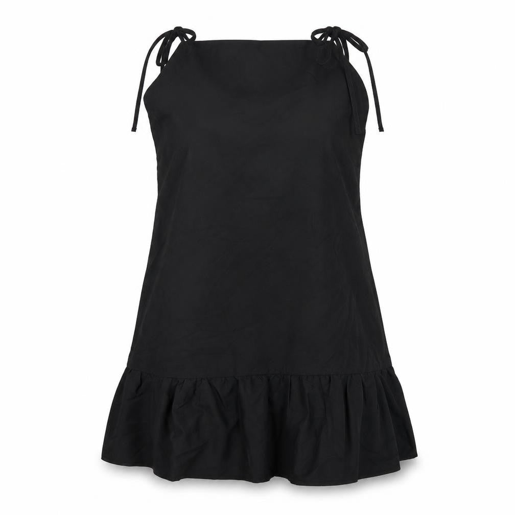 Boohoo Womens Black Polyester A-Line Size 14 Square Neck Pullover