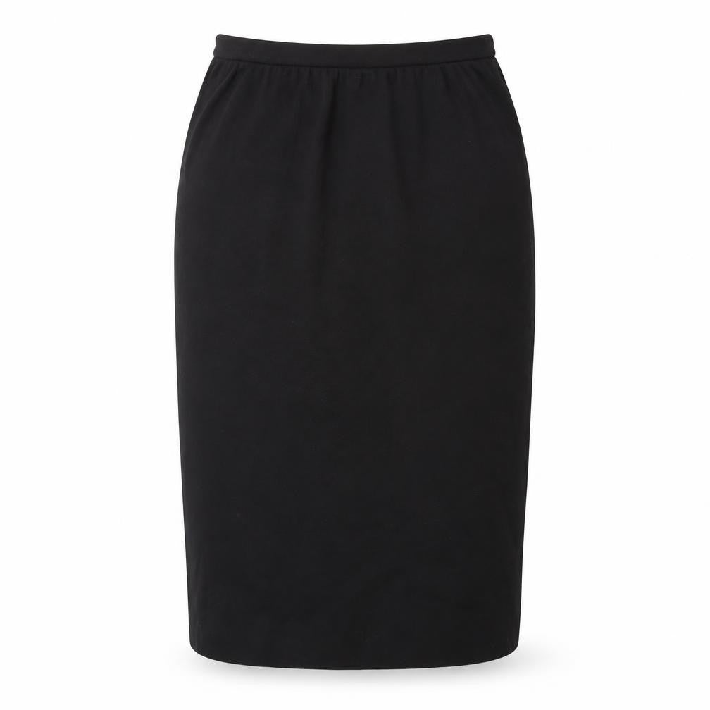 Nicole Farhi Womens Black Wool Straight & Pencil Skirt Size S Zip