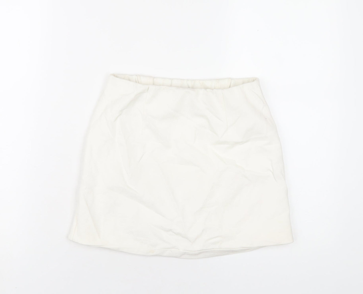 Topshop Womens White Viscose Mini Skirt Size 8