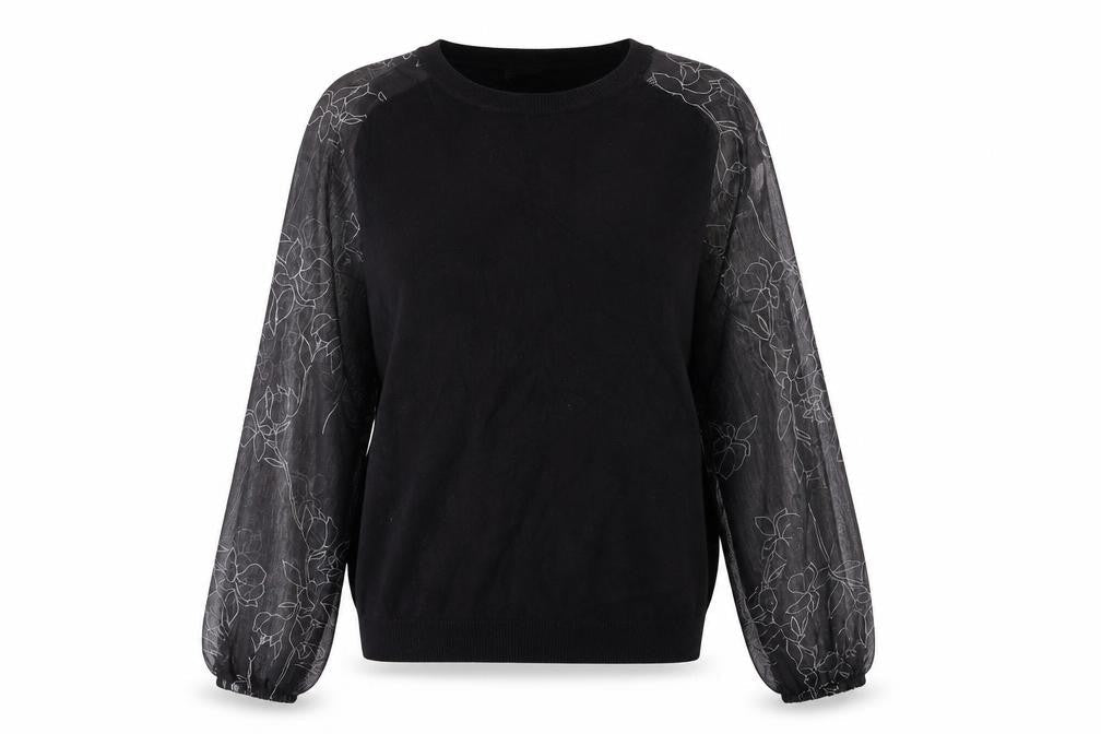 NEXT Womens Black Round Neck Viscose Pullover Jumper Size 10