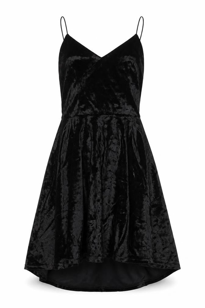 AX Paris Womens Black Polyester A-Line Size 10 V-Neck Zip