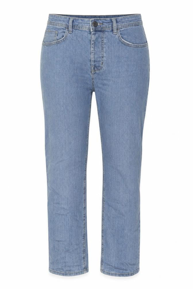 Denim & Co. Womens Blue Cotton Straight Jeans Size 32 in L30 in Regular Zip
