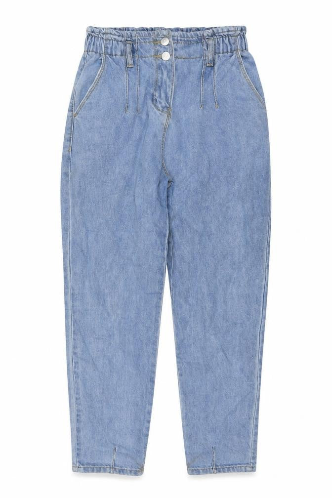 Matalan Girls Blue Cotton Straight Jeans Size 12 Years L25 in Regular Zip