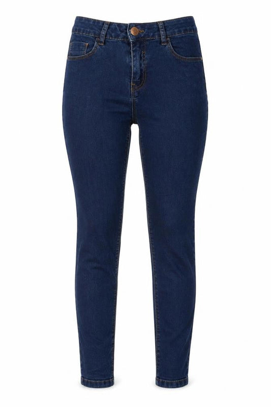 F&F Womens Blue Polyester Blend Skinny Jeans Size 8 L26 in Regular Zip