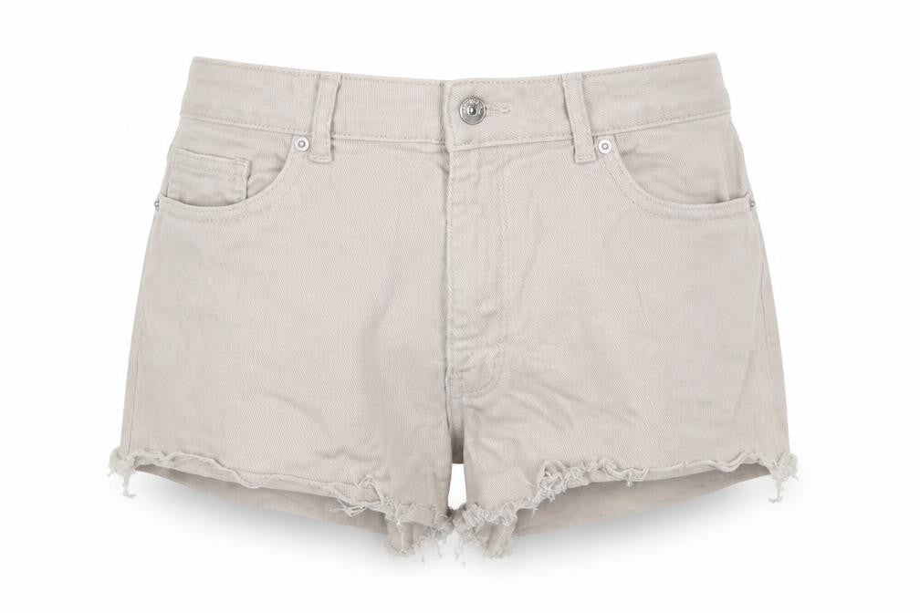 Divided by H&M Womens Beige Cotton Hot Pants Shorts Size 14 L3 in Regular Zip