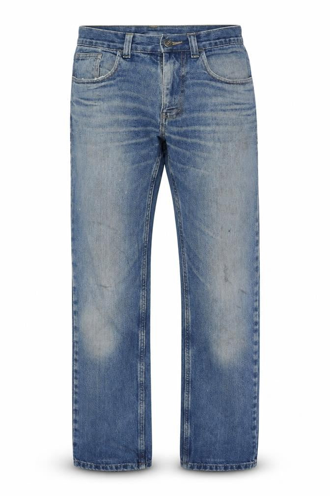George Mens Blue Cotton Straight Jeans Size 30 in L31 in Regular Zip