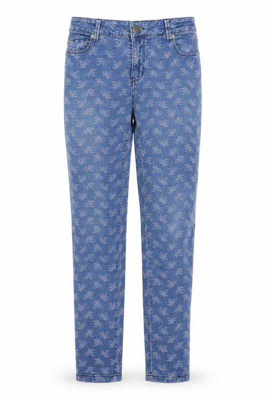 Kill Jeans Womens Blue Floral Cotton Skinny Jeans Size 10 L31 in Regular Zip