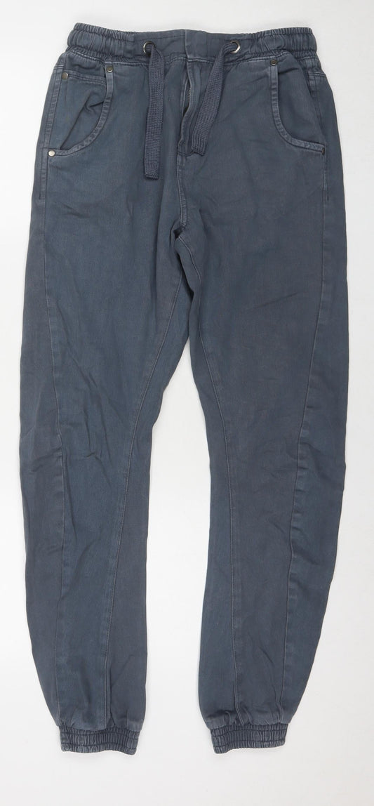Network Mens Blue Cotton Tapered Jeans Size 28 in L30 in Regular Drawstring