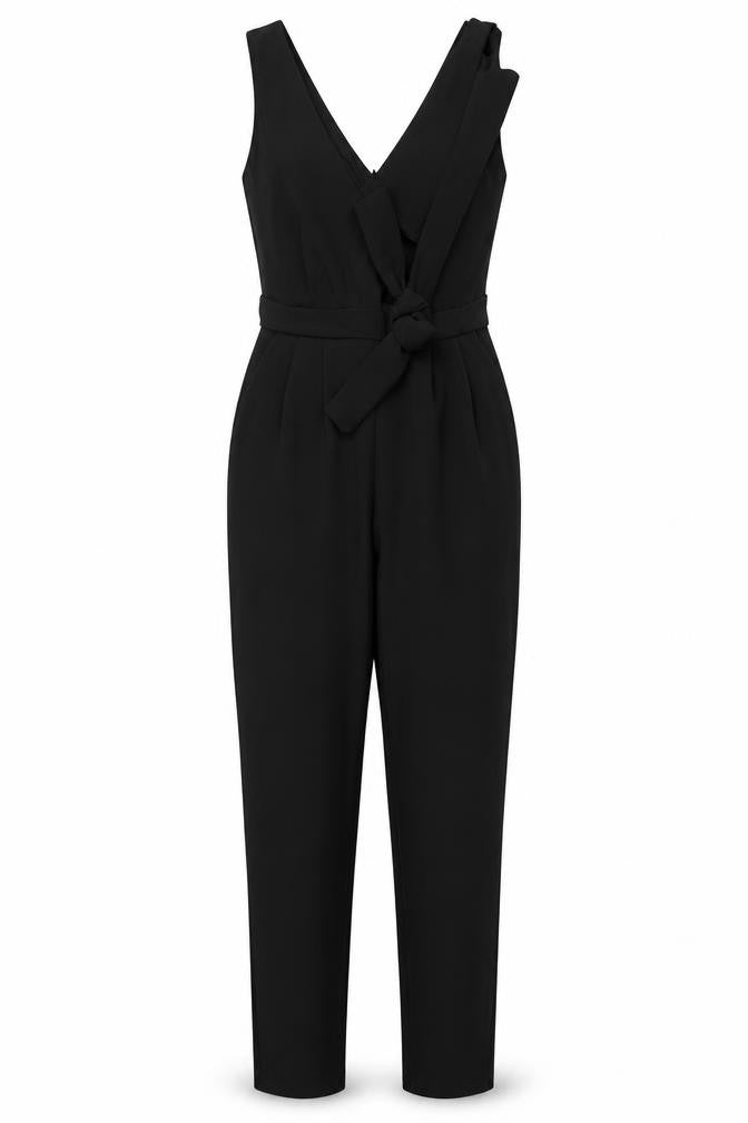 Outrageous Womens Black Polyester Jumpsuit One-Piece Size 6 Zip