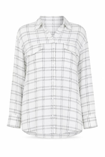 PRETTYLITTLETHING Womens White Polka Dot Polyester Basic Blouse Size 10 Collared