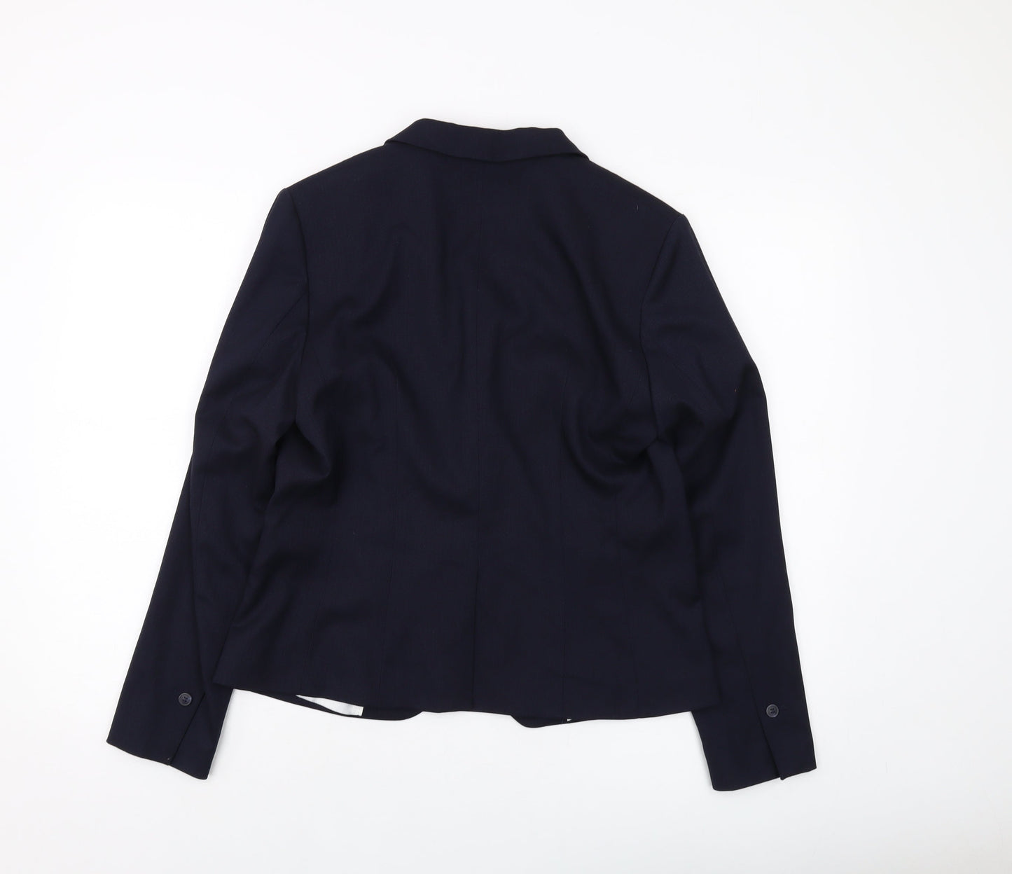 H&M Womens Blue Jacket Size 14 Button