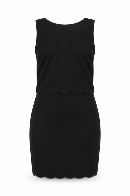 Boohoo Womens Black Polyester Mini Size 6 Round Neck Pullover