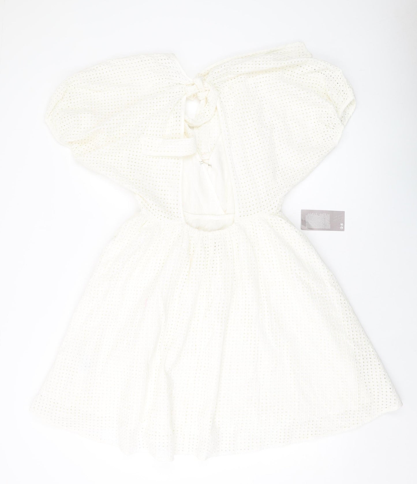 H&M Womens Ivory Cotton A-Line Size 10 V-Neck Pullover