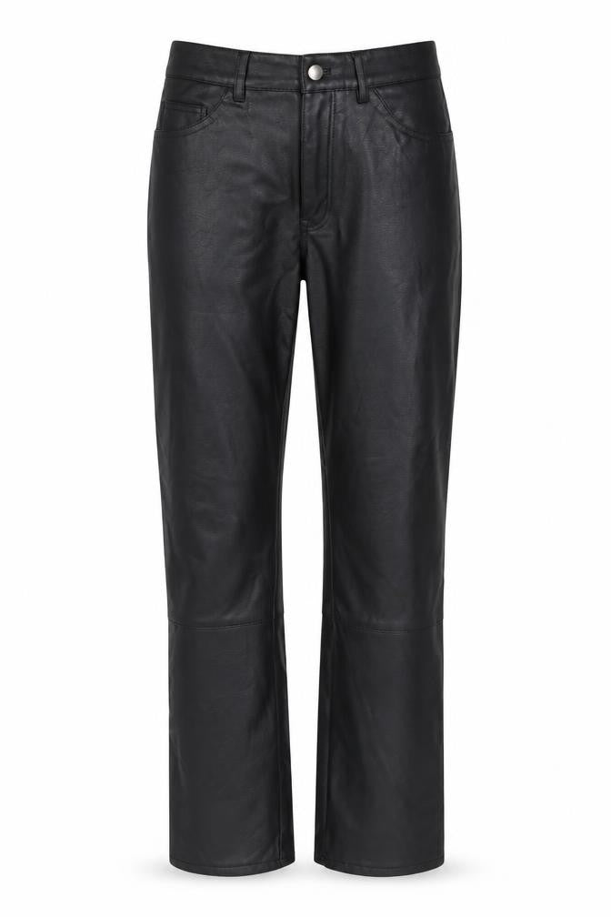 H&,M Womens Black Polyester Trousers Size 10 L26 in Regular Button