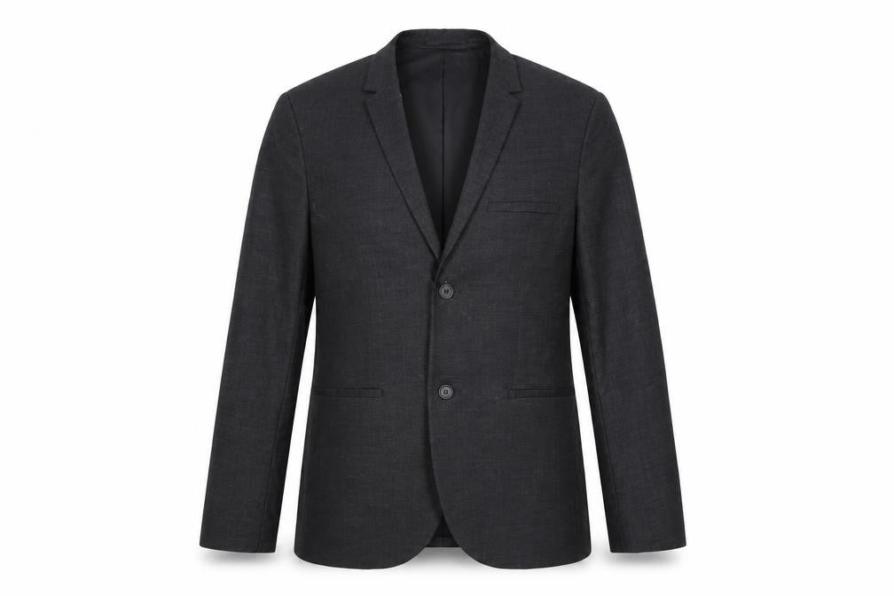 H&M Mens Grey Polyester Jacket Suit Jacket Size 38 Regular
