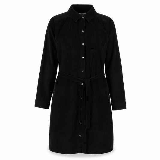 TU Womens Black Cotton A-Line Size 14 Collared Button - Belted