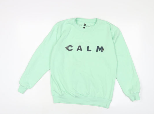 little White lies Womens Green Cotton Pullover Sweatshirt Size XS Pullover - Calm