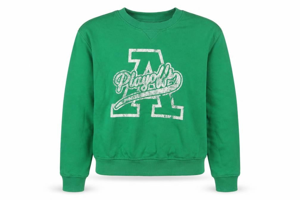 H&M Womens Green Cotton Pullover Sweatshirt Size M Pullover