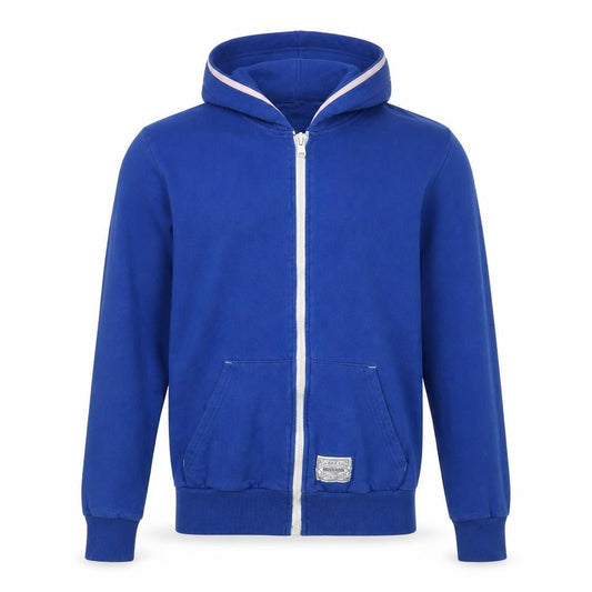 Brookhaven Mens Blue Cotton Full Zip Hoodie Size L