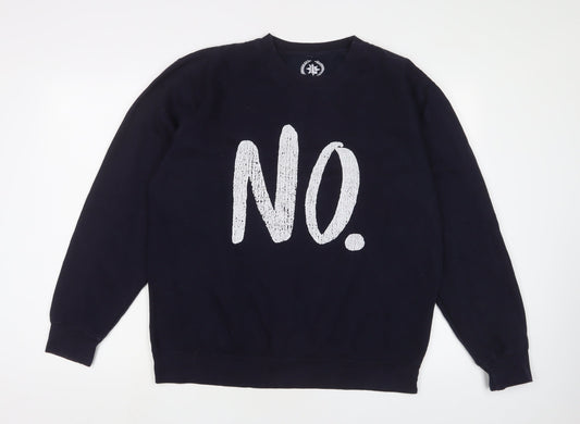Teepublic Womens Blue Cotton Pullover Sweatshirt Size L Pullover