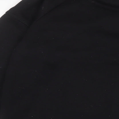 Lonsdale Womens Black Cotton Pullover Sweatshirt Size 14 Pullover