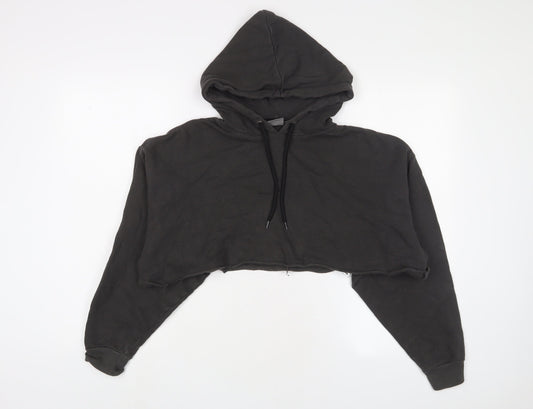 ASOS Womens Grey Cotton Pullover Hoodie Size 2XS Pullover