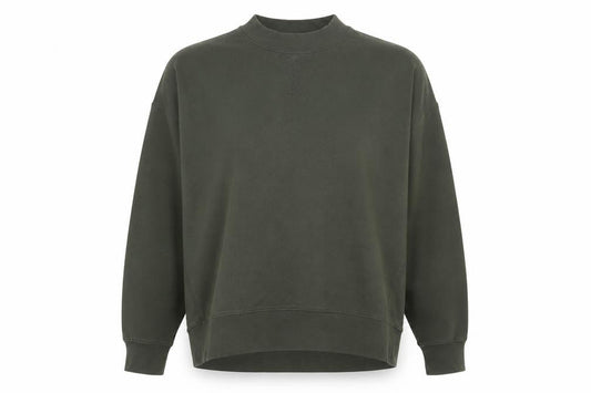 New Look Womens Green Cotton Pullover Sweatshirt Size 10 Pullover