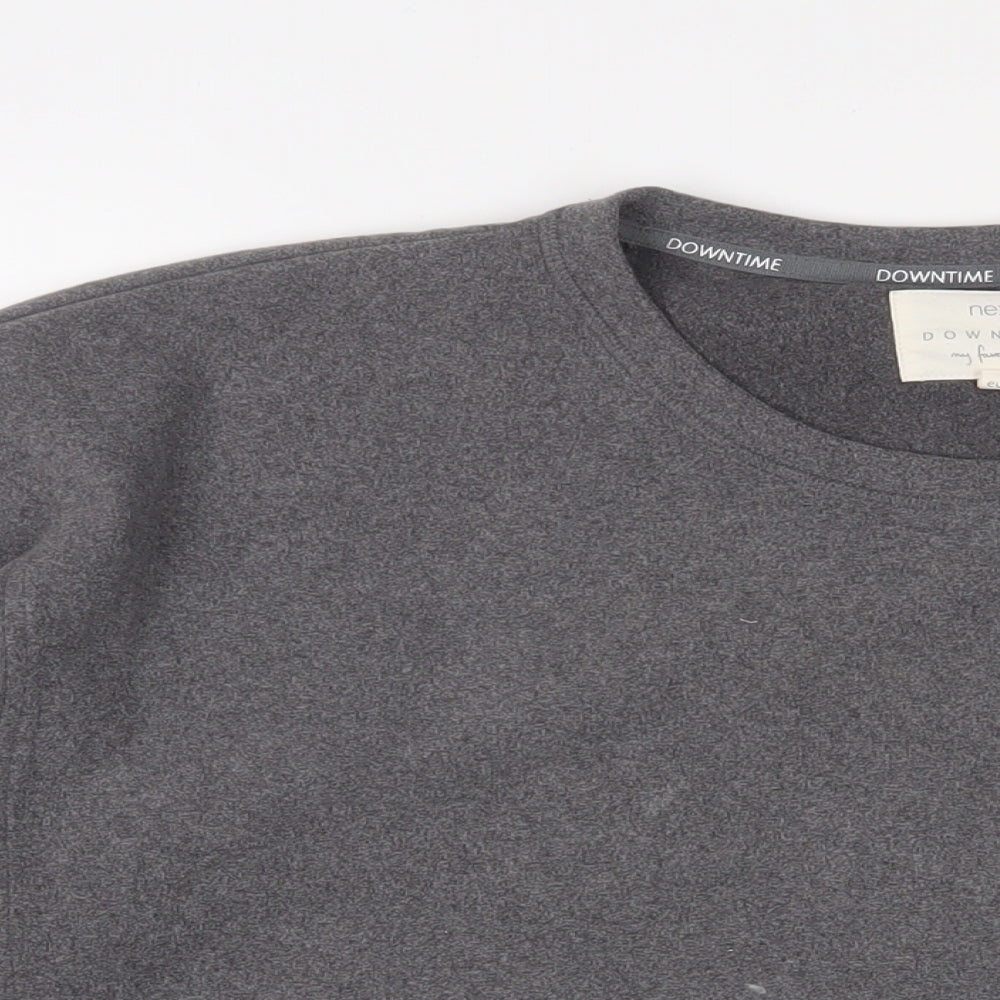 NEXT Womens Grey Solid Polyester Top Pyjama Top Size 10