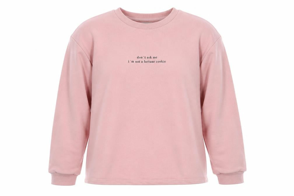 Pull&Bear Womens Pink Cotton Pullover Sweatshirt Size M Pullover