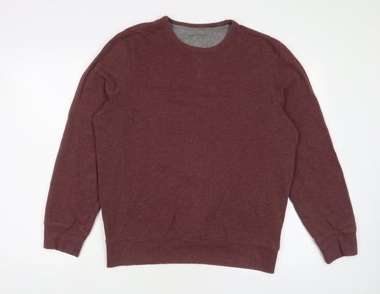 Marks and Spencer Mens Red Cotton Pullover Sweatshirt Size M