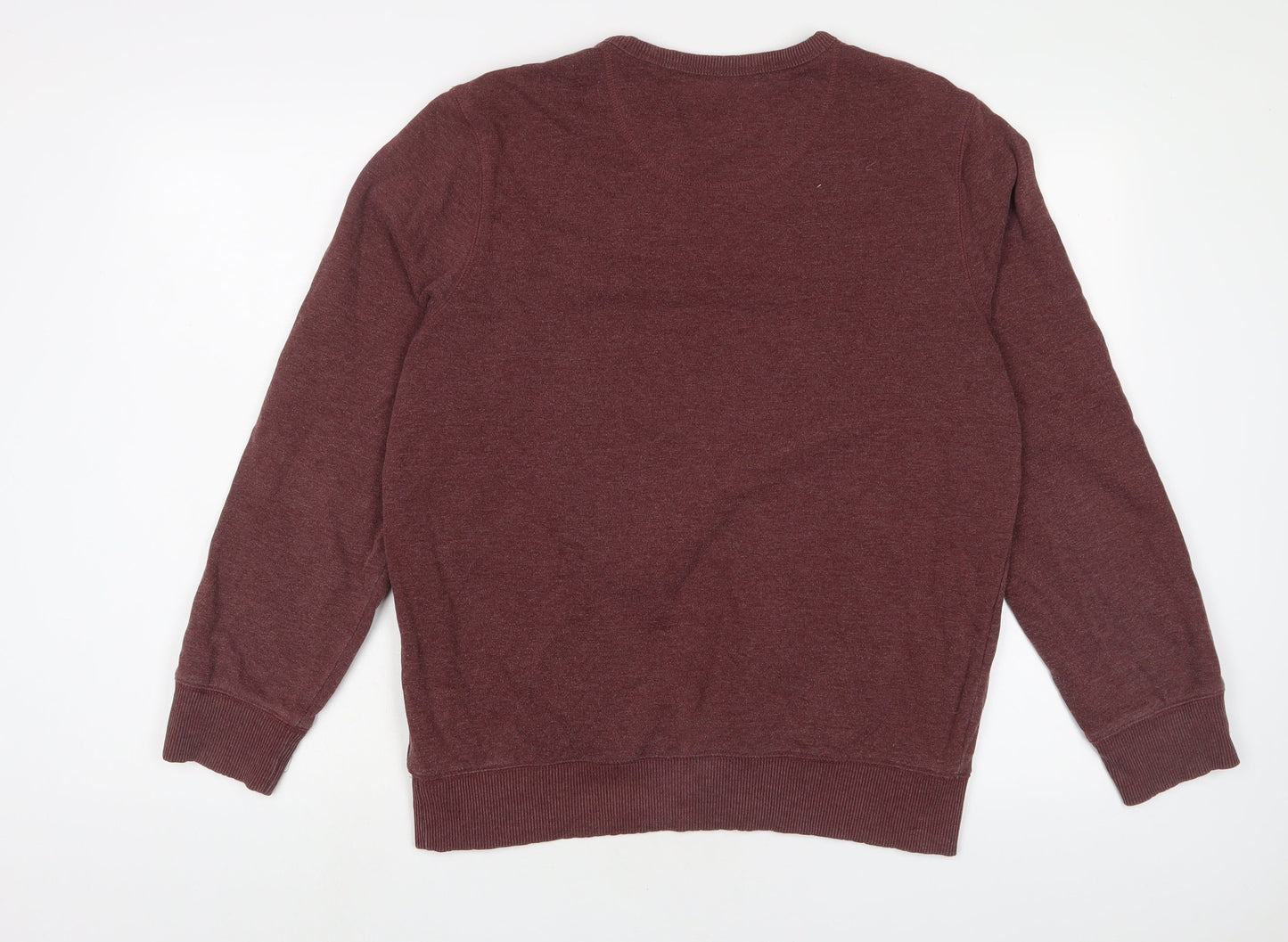 Marks and Spencer Mens Red Cotton Pullover Sweatshirt Size M