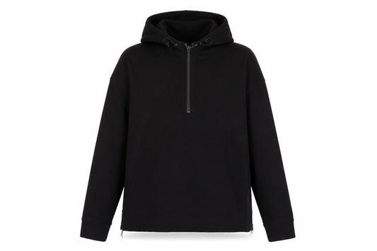 Goodmove Womens Black Cotton Pullover Hoodie Size 10 Pullover - Logo, Embroidered