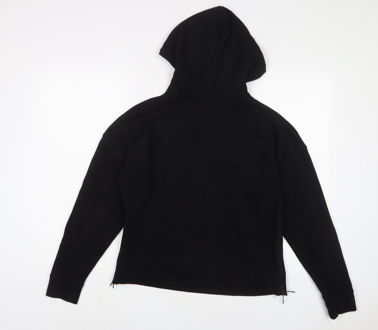 GOODMOVE Womens Black Cotton Pullover Hoodie Size 10 Pullover - Logo, Embroidered