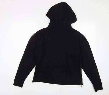 Goodmove Womens Black Cotton Pullover Hoodie Size 10 Pullover - Logo, Embroidered