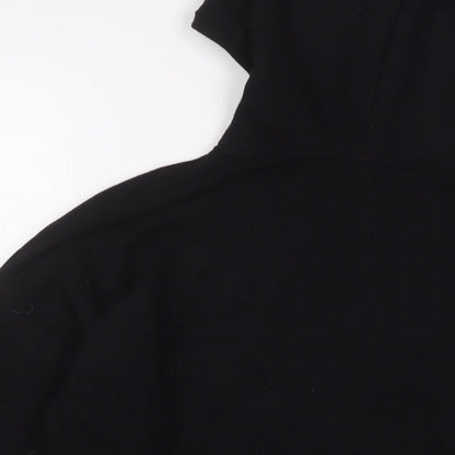 Goodmove Womens Black Cotton Pullover Hoodie Size 10 Pullover - Logo, Embroidered