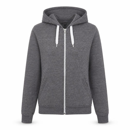 Topshop Womens Grey Cotton Full Zip Hoodie Size 6 Zip