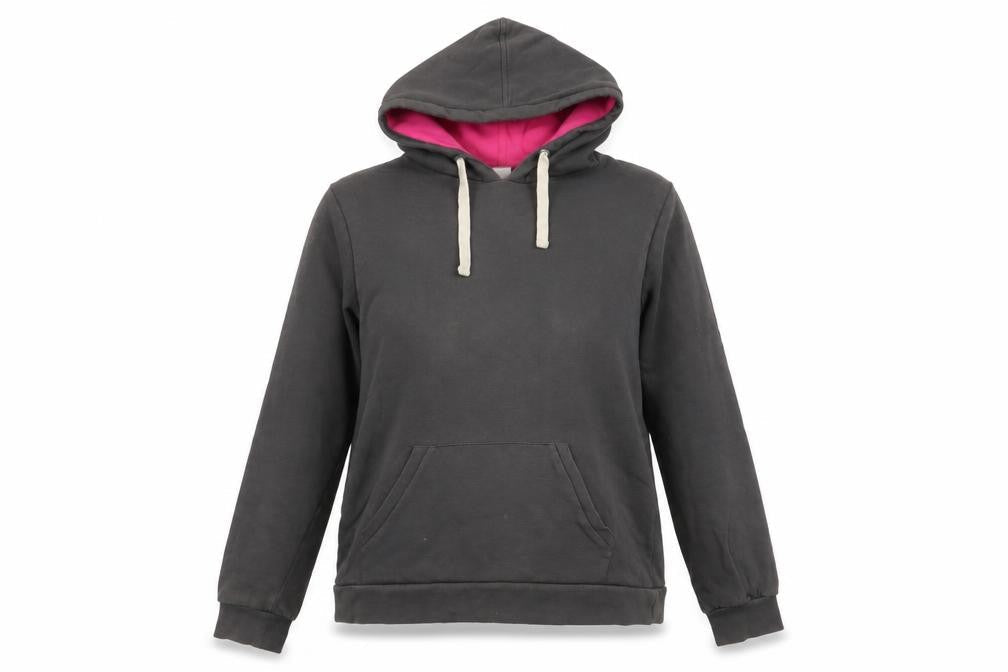 Epona Clothing Womens Grey Cotton Pullover Hoodie Size L Pullover