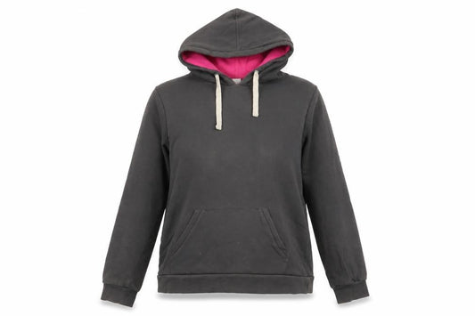 Epona Clothing Womens Grey Cotton Pullover Hoodie Size L Pullover