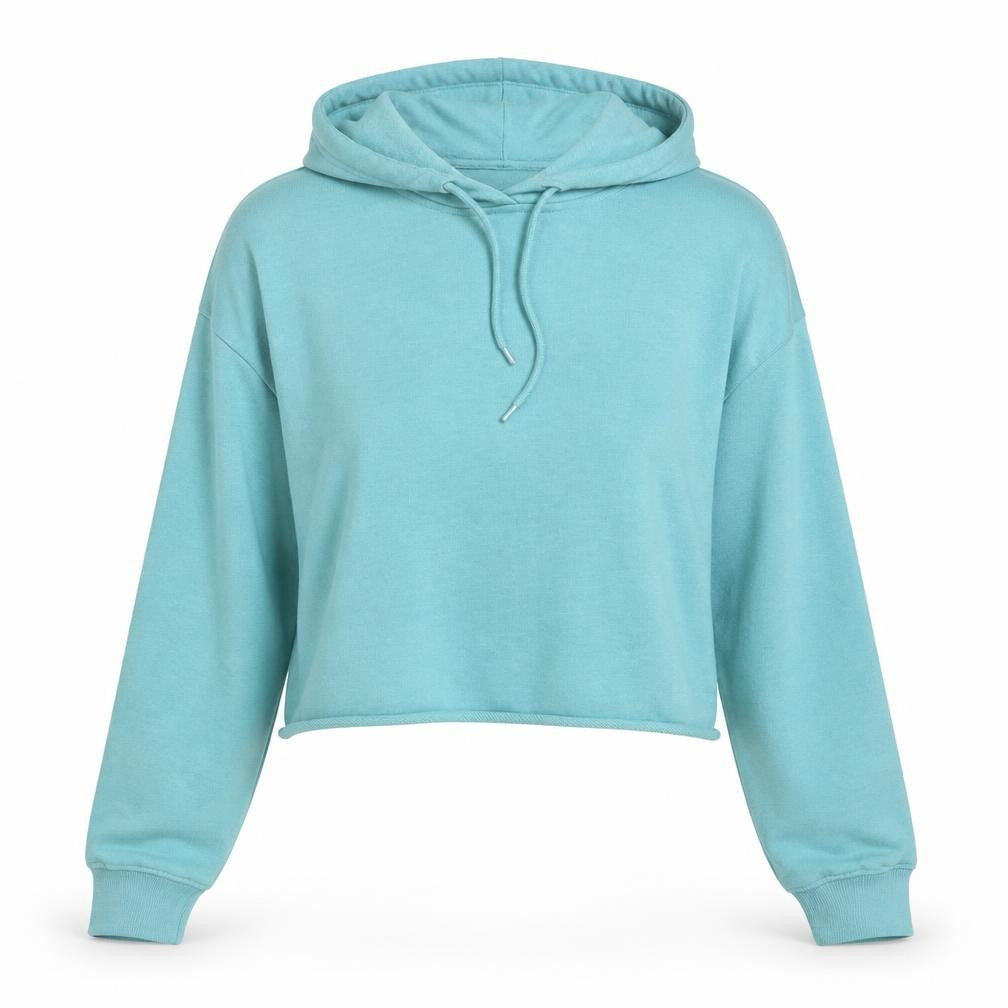 New Look Womens Blue Cotton Pullover Hoodie Size L Pullover