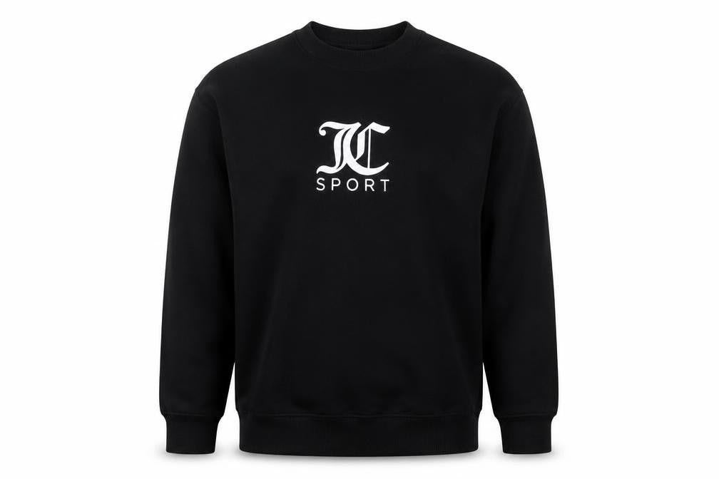 Juicy Couture Mens Black Cotton Pullover Sweatshirt Size XL