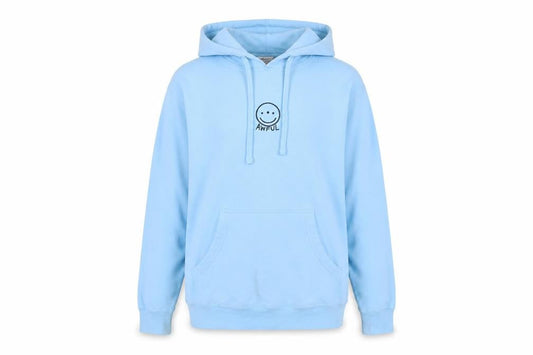 Awful Womens Blue Cotton Pullover Hoodie Size S Pullover - Embroidered