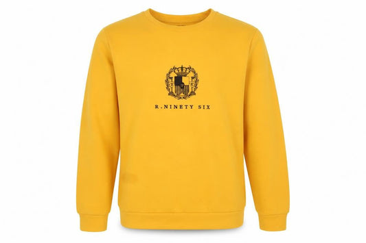River Island Mens Yellow Cotton Pullover Sweatshirt Size L