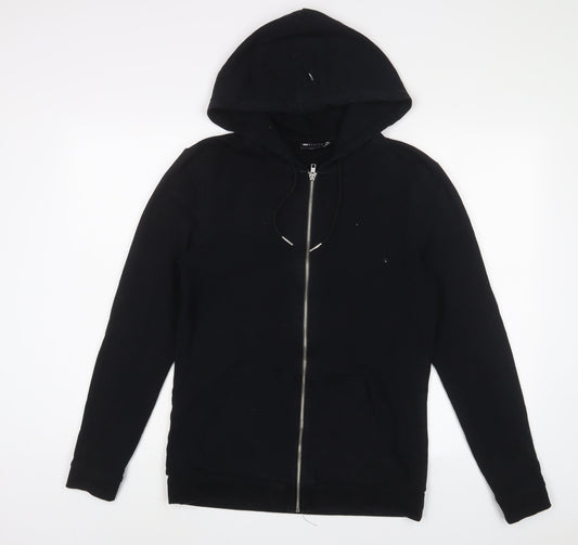 ASOS Womens Black Cotton Full Zip Hoodie Size M Zip