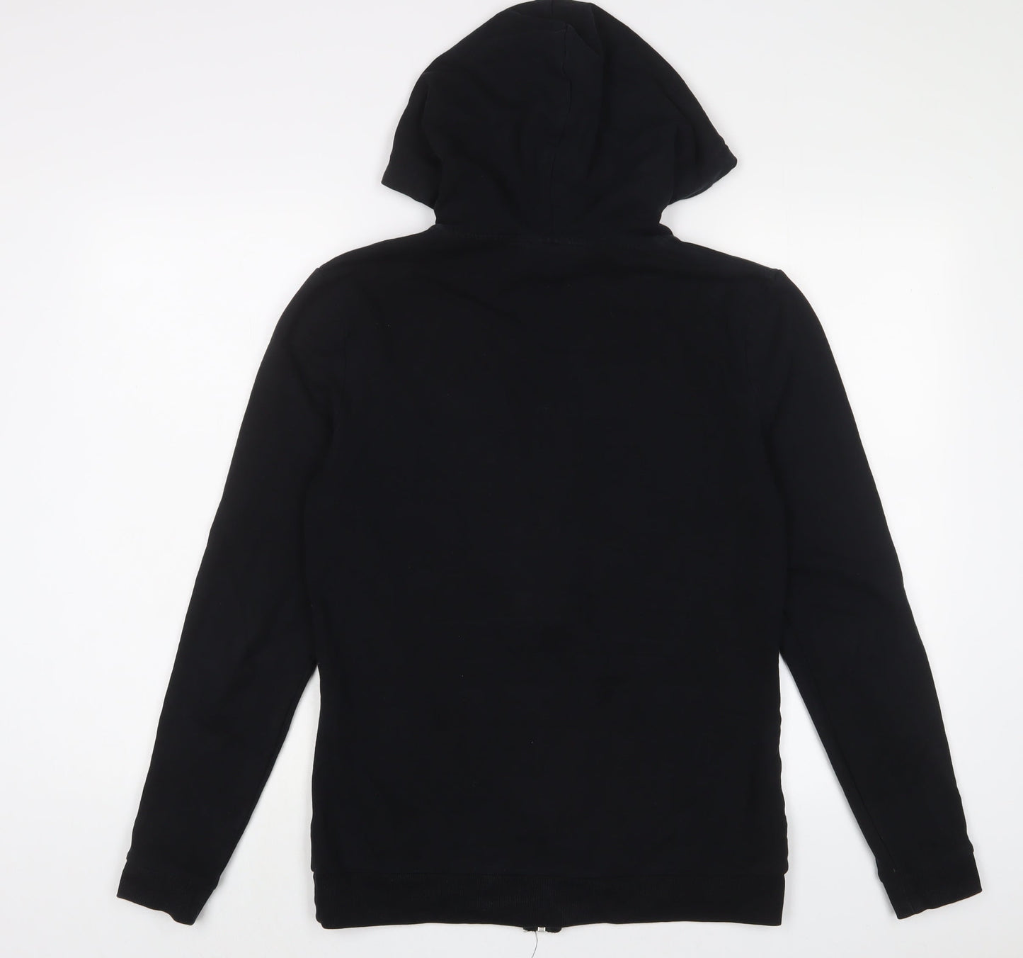 ASOS Womens Black Cotton Full Zip Hoodie Size M Zip