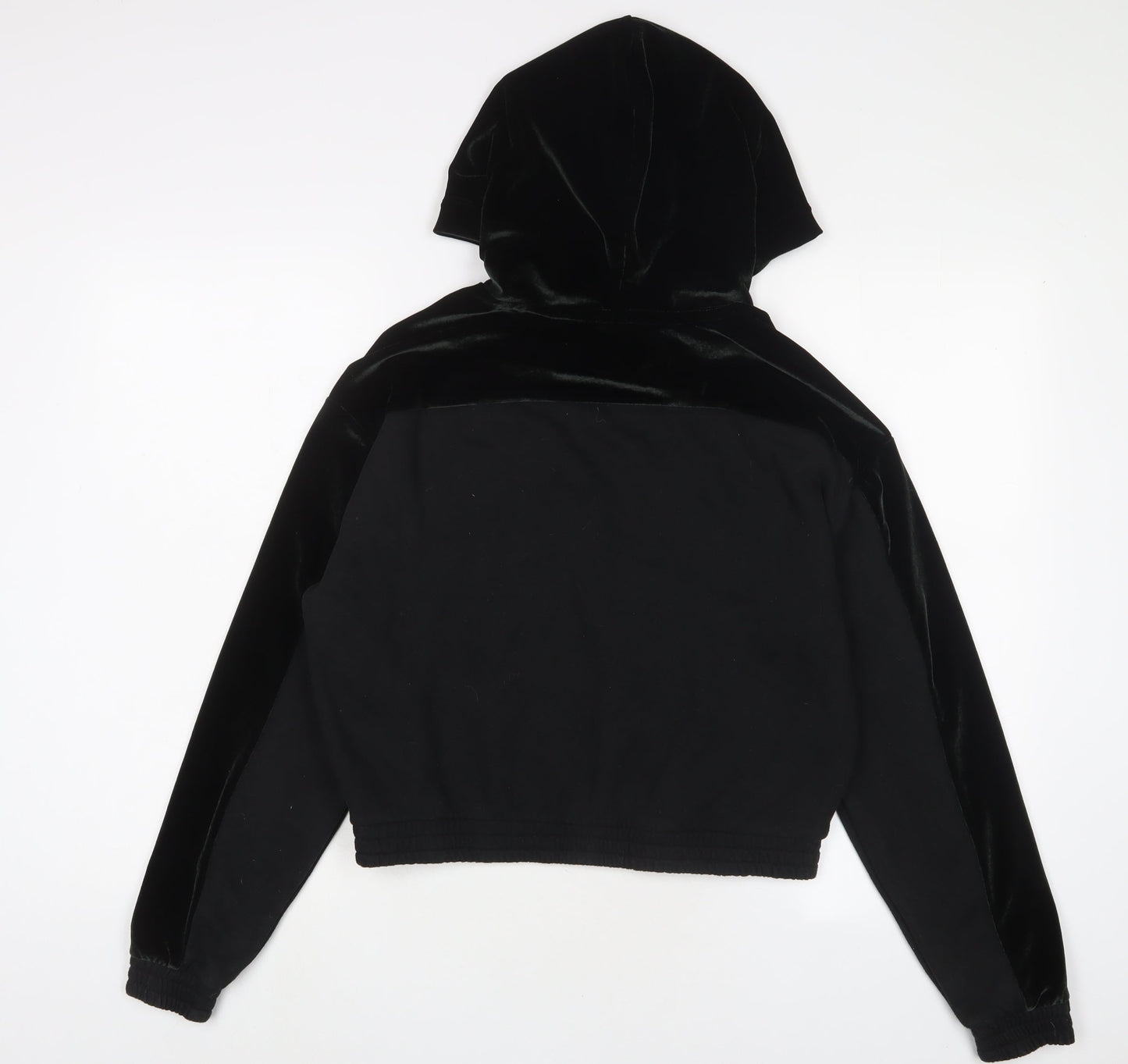 PINK Womens Black Cotton Pullover Hoodie Size S Pullover