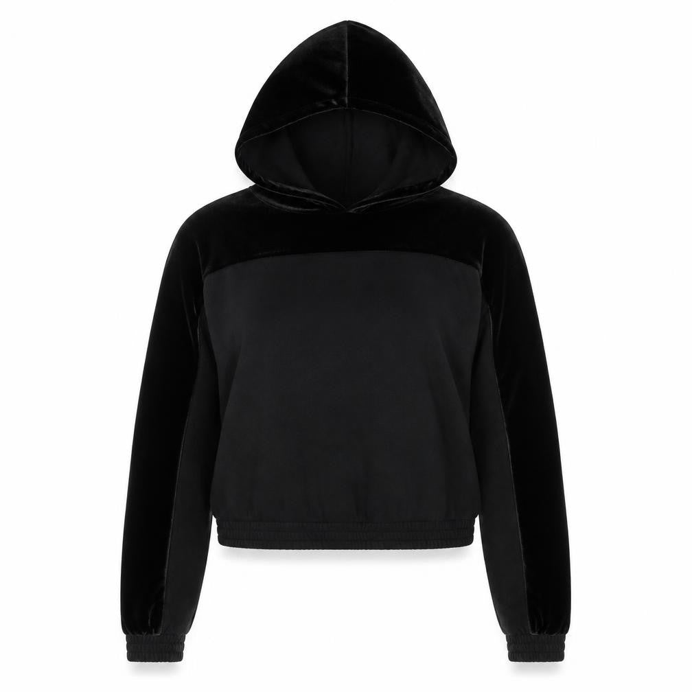 PINK Womens Black Cotton Pullover Hoodie Size S Pullover