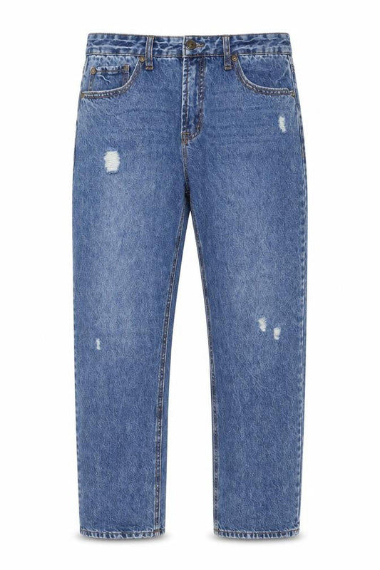 FOREVER 21 Mens Blue Cotton Straight Jeans Size 33 in L32 in Regular Zip