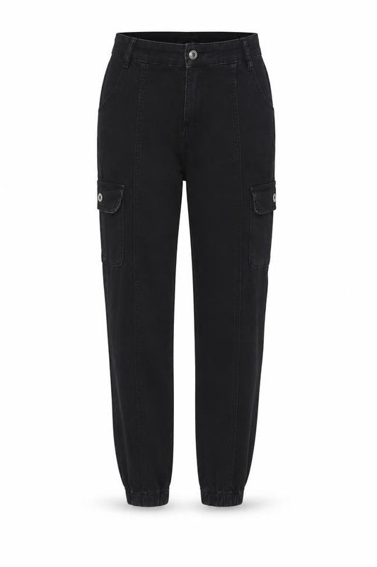 Denim wise Womens Black Cotton Tapered Jeans Size 10 L30 in Regular Zip